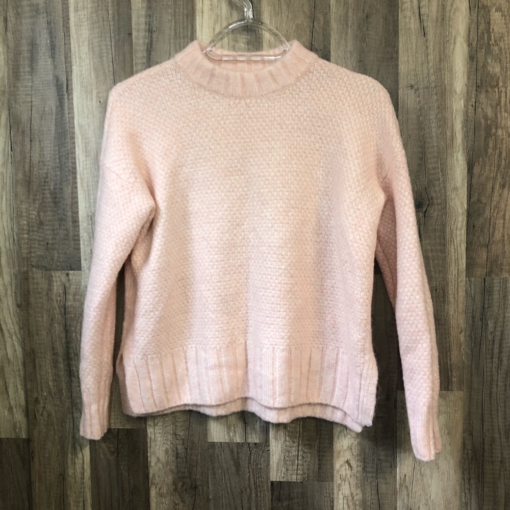 Lou & Grey Pink Mock Neck Sweater XXS